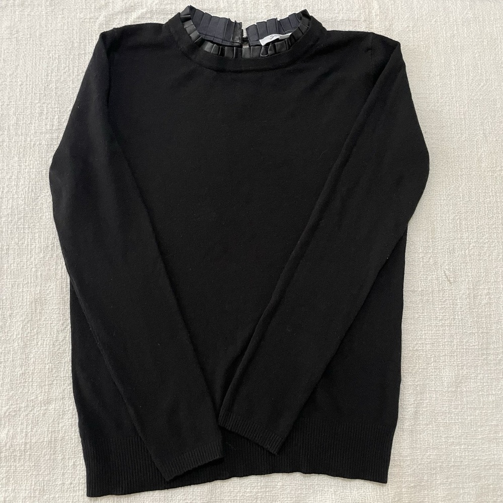 Siani Milano Preppy Sweater Women's‎ Medium Black Wool Blend Long Sleeve Winter